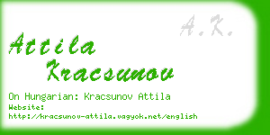 attila kracsunov business card